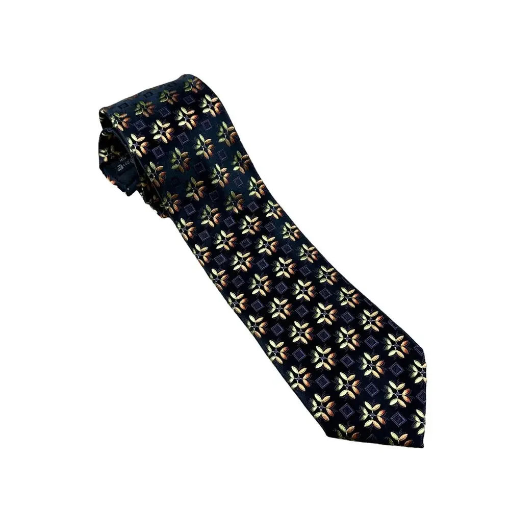 ERMENEGILDO ZEGNA Colorful Geometric Silk‎ Tie Men's Career Preppy